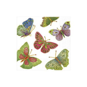 20 servilletas de papel cocktail Jeweled Butterflies